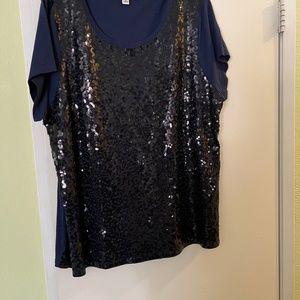 Old Navy Blue sequin top XXL